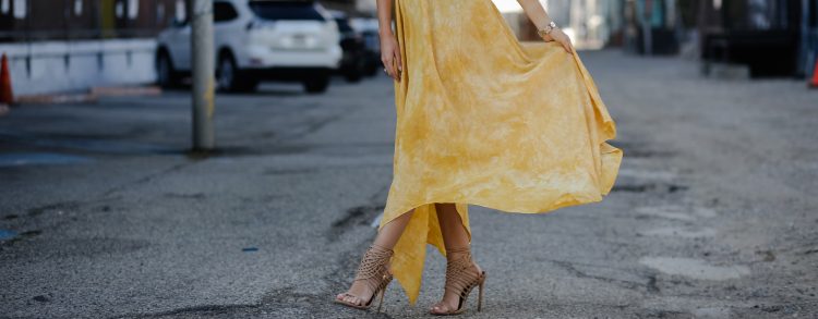 Yellow maxi dress